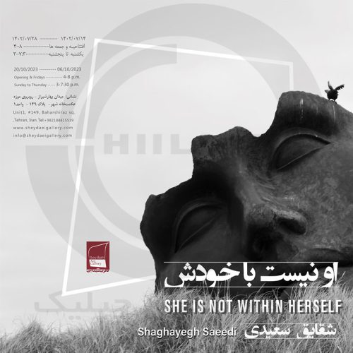 پوستر نمایشگاه عکس «او نیست با خودش» در گالری شیدایی